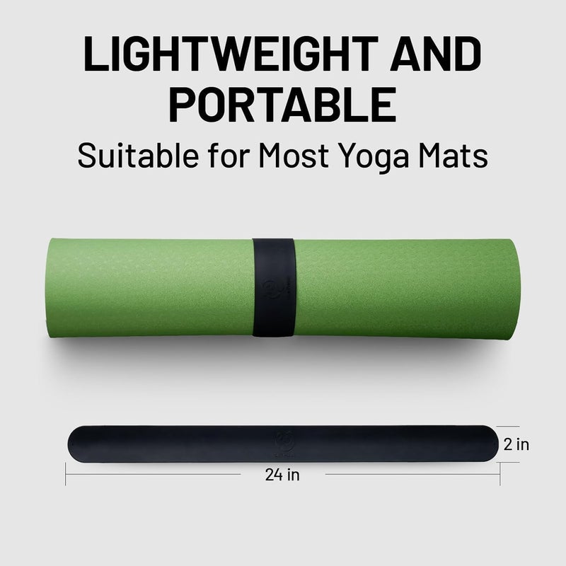 Slim Panda Yoga Mat Strap Slap Band, One Snap Keeps Mats Tightly Rolled, Heavy-Duty Clasp Fits Most Size Mats(24" L X 2" W) - Image 3